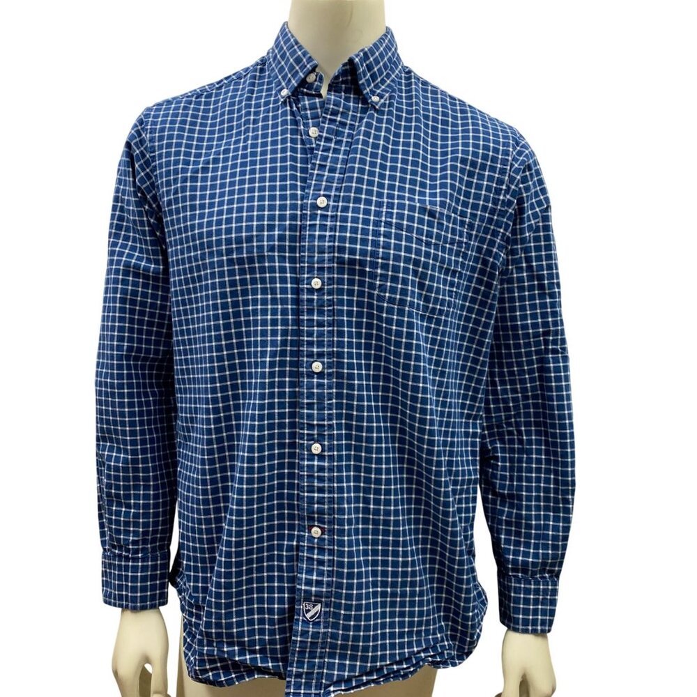 Crémieux Classics Mens  Plaid‎ Button-Down Long Sleeve Shirt Size L